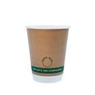 12oz PLA Double Wall Kraft Compostable Cups | Cafe Suppliers | Good Food Warehouse