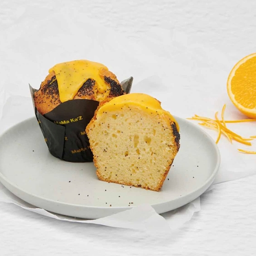 MaMa Kaz Orange Poppyseed Muffins | Free Delivery Cafe Muffins | Good Food Warehouse