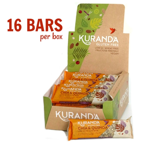 Order Wholesale Kuranda 35g Chia Quinoa Fruit Nut Free Health Bars. Order Online Distributor Good Food Warehouse.