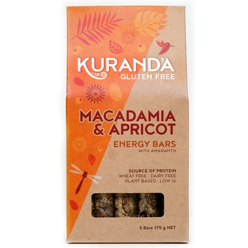 Order Wholesale Kuranda 35g Macadamia Apricot Energy Bars. Order Online Distributor Good Food Warehouse.