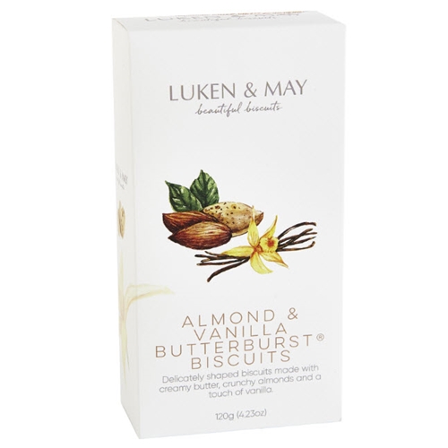 Order Fresh Luken and May Almond Vanilla Butterburst Biscuits from the Byron Bay Bakehouse. FREE DELIVERY!