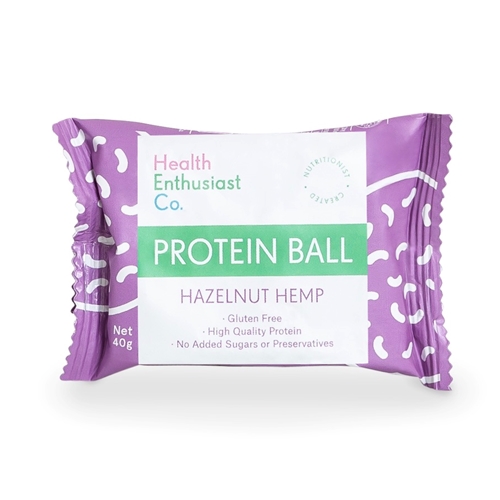 Health Enthusiast Hazelnut Hemp Single Wrapped Protein Balls | Good Food Warehouse