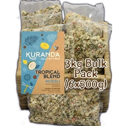 Order Wholesale Kuranda 3kg Tropical Blend Nut Free Muesli. Order Online Distributor Good Food Warehouse.