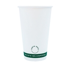 16oz PLA Single Wall White Compostable Cups | Coffee Cups Wholesaler | Good Food Warehouse