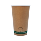 16oz PLA Single Wall Kraft Compostable Cups | Coffee Cup Supplier | Good Food Warehouse