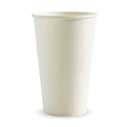 BioPak Hot Cups 16oz Single Wall White Fit Large Lids