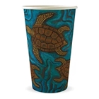 BioPak Indigenous Art Series 16oz (90mm) Single Wall Coffee Cups 1000 per Carton