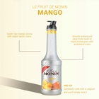 Le Fruit de Monin mango fruit purée 1L bottle for café and wholesale pricing