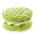 Cookie Concepts Pistachio Jumbo Yoyo with pistachio butter icing and white chocolate drizzle – wholesale yoyo supplier with free delivery Australia