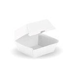 White recycled cardboard burger boxes takeaway supplies for cafes and food service