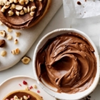 Bakels choc hazelnut spread soft serve topping chocolate hazelnut drizzle