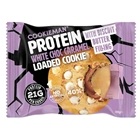 Cookie Man Protein Caramel White Choc Loaded Cookie with gooey caramel centre and 21g protein, supplied by a trusted wholesale distributor with free delivery Australia-wide.