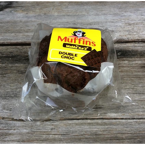 Pre Packaged Double Chocolate Muffins | MaMa Kaz Wrapped Muffins Supplier | Good Food Warehouse
