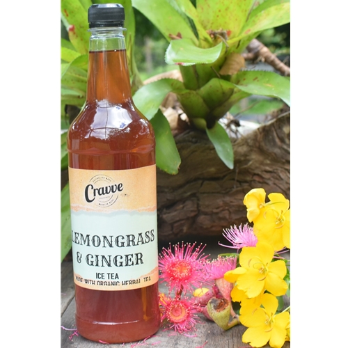 Organic Ice Tea Syrup 750ml - Lemongrass Ginger - Cravve (1x750ml)