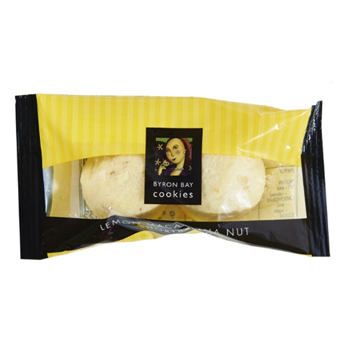 Wrapped Twin Pack Buttons 25g - Lemon Mac Shortbread - Byron Bay Cookies (100x25g) 