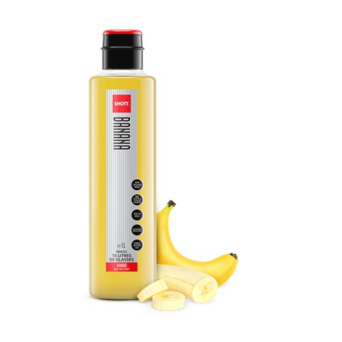SHOTT Banana Syrup | Shott Beverages Banana Syrup Supplier | Good Food Warehouse 