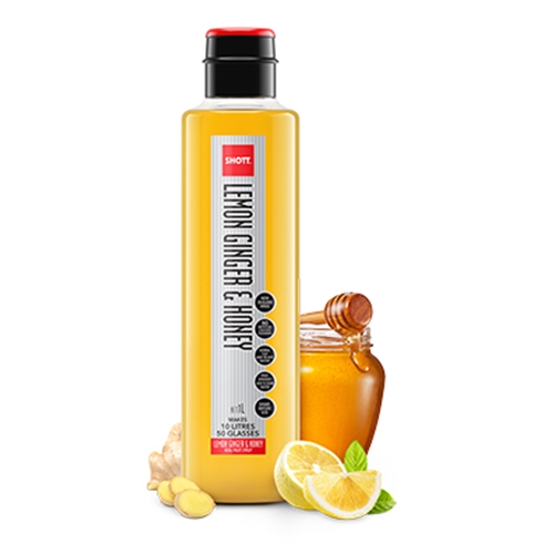  Wholesale Pulp Fruit Syrup 1ltr - Lemon Ginger Honey - SHOTT Beverages Orders Dispatched direct from Supplier. Free Delivery Australia Wide.