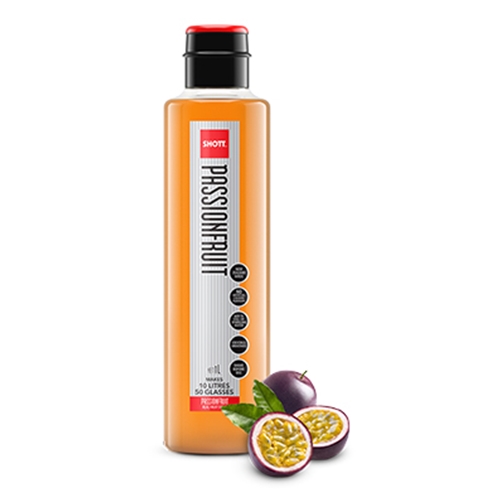 Wholesale Light Fruit Syrup 1ltr - Passionfruit - SHOTT Beverages Orders Dispatched direct from Supplier. Free Delivery Australia Wide.