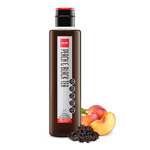 SHOTT Peach Black Tea Syrup | Shott Beverages Peach Black Tea Syrup Supplier | Good Food Warehouse 