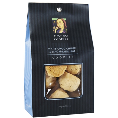 Order Wholesale Fresh Byron Bay White Choc Chunk Macadamia Baby Button 150g Gift Bags from Good Food Warehouse