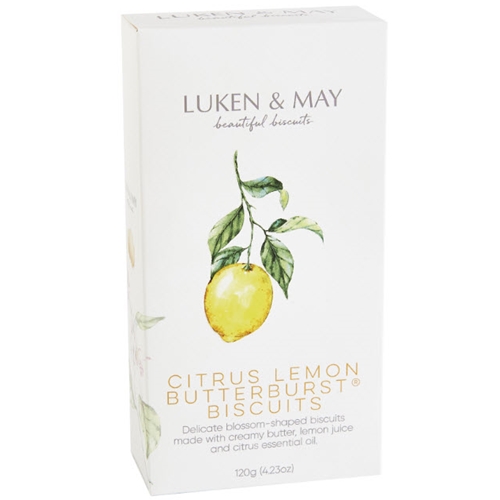 Order Fresh Luken and May 120g Citrus Lemon Butterburst Biscuits from the Byron Bay Bakehouse. FREE DELIVERY!