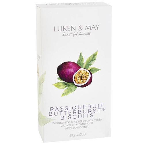 Order Fresh Luken and May 120g Passionfruit Butterburst Biscuits from the Byron Bay Bakehouse. FREE DELIVERY!