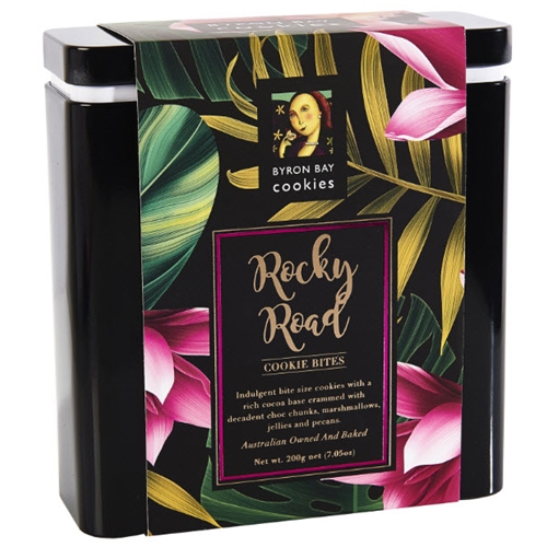 Floral Gift Tin 200g - Rocky Road - Byron Bay Cookies (1x200g)