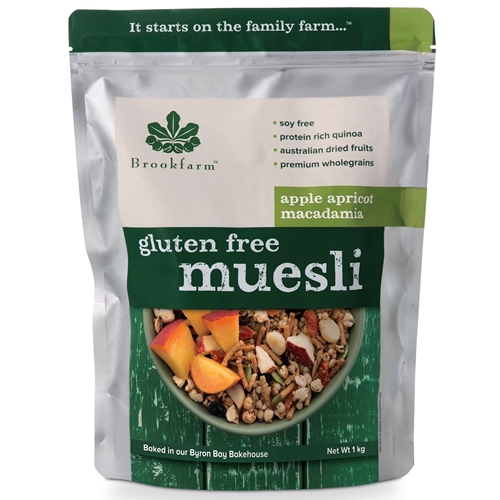 Order Wholesale 950g Brookfarm Gluten Free Apple Apricot Muesli Online Good Food Warehouse