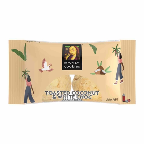 Byron Bay Cookies Distributor | Toasted White Choc Twin Packs | Good Food Warehouse
