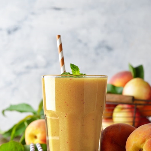 SHOTT Triple Peach Smoothie Recipe with Good Food Warehouse. Best SHOTT Beverages Syrup Wholesaler Australia.