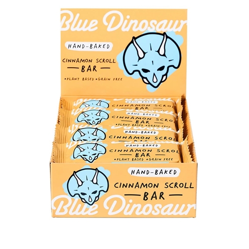 Blue Dinosaur Bars | Cinnamon Scroll Bar Wholesale Supplier | Good Food Warehouse