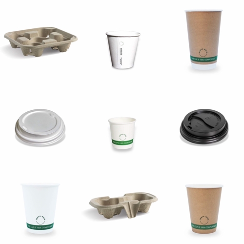 Earth Pack Coffee Cup, Lid & Tray Samples | Coffee Cup Supplier | Good Food Warehouse