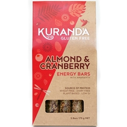 Order Wholesale Kuranda 35g Almond Cranberry Energy Bars. Order Online Distributor Good Food Warehouse.