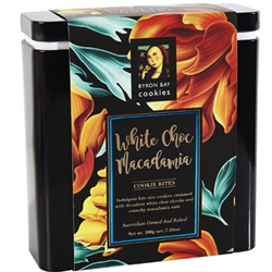 Floral Gift Tin 200g - White Choc Mac - Byron Bay Cookies (1x200g)