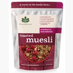 Brookfarm Wholesale 1.3kg Toasted Cranberry Macadamia Muesli