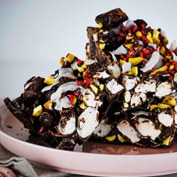 Turkish Delight Pistachio Rocky Road Catering Slab | Bellarine Brownie Company | Good Food Warehouse