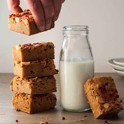 Raspberry Macadamia Blondie Catering Slices | Bellarine Brownie Company | Good Food Warehouse