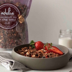Adelia Raw Chocolate Goji Almond Granola | Healthy Granola Supplier | Good Food Warehouse