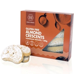 Wholesale Almond Crescent Boxes | Gluten Free Biscuit Supplier | Good Food Warehouse