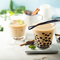 SHOTT Chai (Vanilla Notes) Bubble Tea Recipe with Good Food Warehouse. Best SHOTT Beverages Syrup Wholesaler Australia.