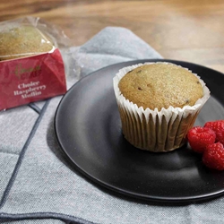 Single Wrapped Amber Raspberry Muffins