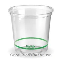 Clear Cold Bowls 700ml from BioPak Green Stripe