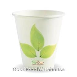 BioPak Hot Cups 8oz 9mm Single Wall Leaf