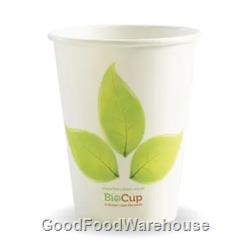 BioPak Hot Cups 12oz 90mm Single Wall Leaf