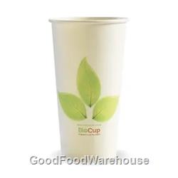 BioPak Hot Cups 20oz 90mm Single Wall Leaf