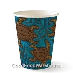 BioPak Indigenous Art Series 8oz Single Wall Coffee Cups 1000 per Carton