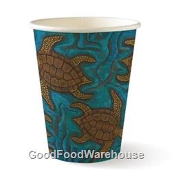 BioCup Indigenous Art Series 12oz (90mm) Single Wall Coffee Cups 1000 per Carton