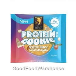 Byron Bay Cookies Protein Plus White Choc Macadamia 60g individually wrapped protein cookie wholesale pricing