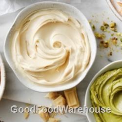 Bakels White Hazelnut Spread soft serve topping creamy hazelnut dessert drizzle