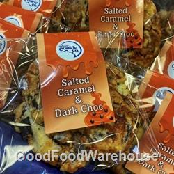 Melbourne Cookie Co. Salted Caramel & Dark Choc chunky cookies supplied wholesale to cafés and foodservice venues across Australia.